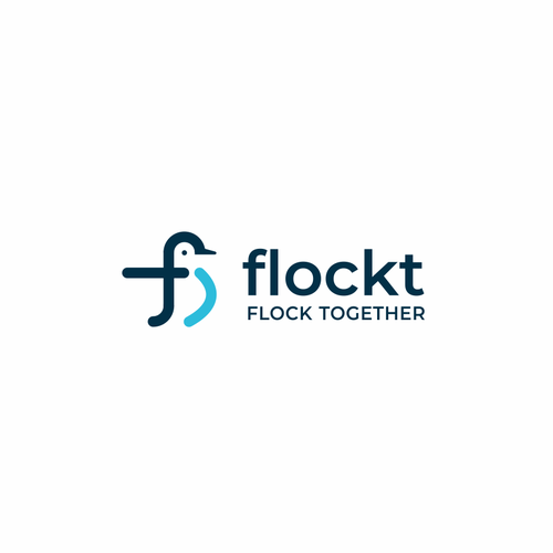 F logo with the title 'flockt'
