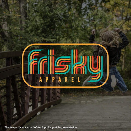 Apparel logo with the title 'frisky'
