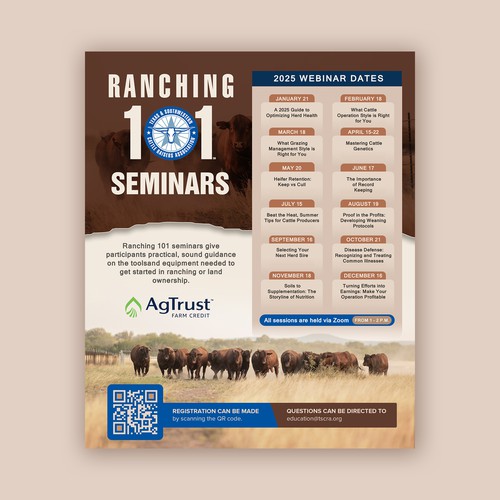 Webinar design with the title 'Equine Webinar flyer'