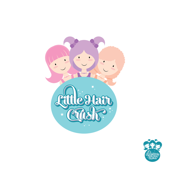 Sister logo with the title 'Pastel logo for a hair accessories company'