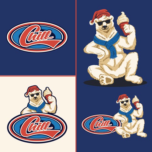 Winter logo with the title 'Polar Bear Ice Cream'