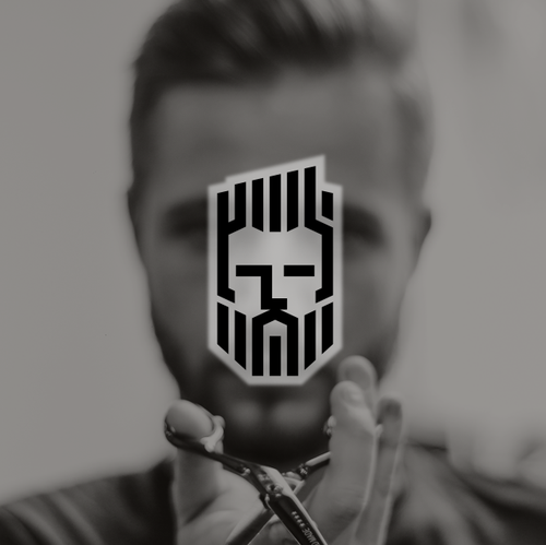Barbershop logo with the title 'The Barber Hub Logo Concept'