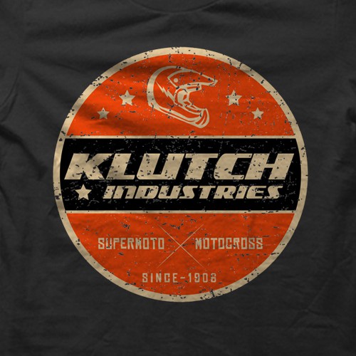 Bike t-shirt with the title 'Klutch Industries needs motocross styled tshirt designs'