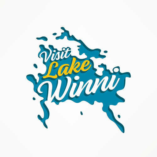 Tourism design with the title 'Visit Lake Winni'