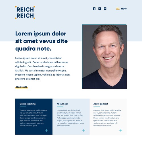 Coaching website with the title 'Landing page for online coaching company'