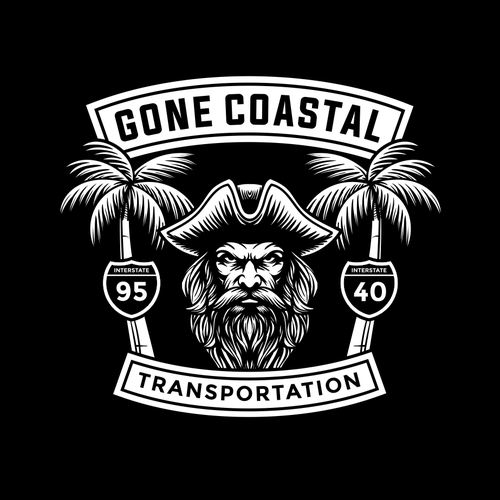 Transportation logo with the title 'Gone Coastal Logo design'