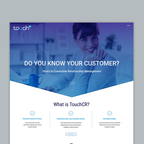 Gradient website with the title 'Website Concept'