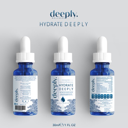 Wellness packaging with the title 'Millennial CBD skincare company needs cool packaging label.'