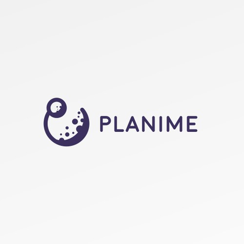 Planet logo with the title 'Logo for PLANIME, animation company'
