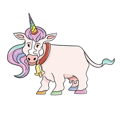 Unicorn artwork with the title 'Unicow'