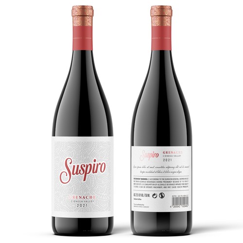 Mexican design with the title 'Mexican American Wine label'