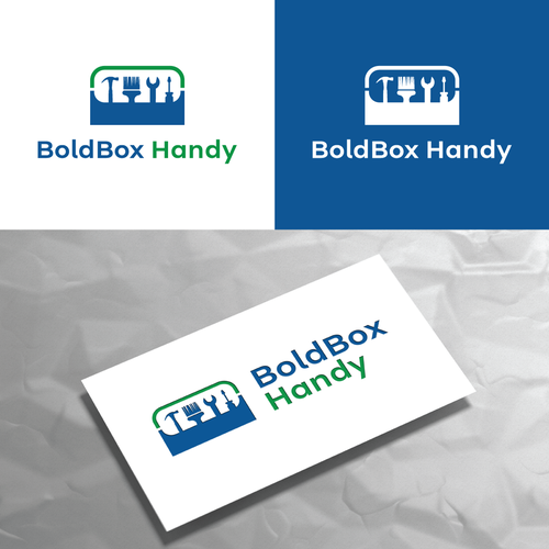 Handyman logo with the title 'Bold Box Handy'