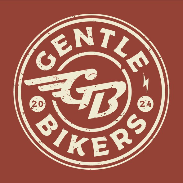 Motorcycle design with the title 'GENTLE BIKERS'