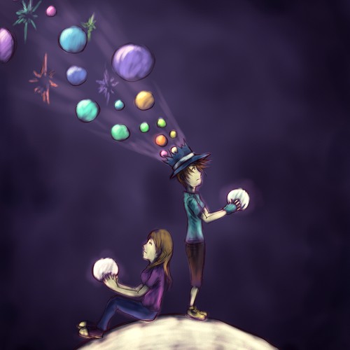 Anime illustration with the title 'Memories Orb'