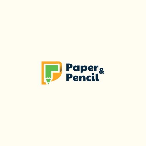 Appealing logo with the title 'logo concept paper and pencil'