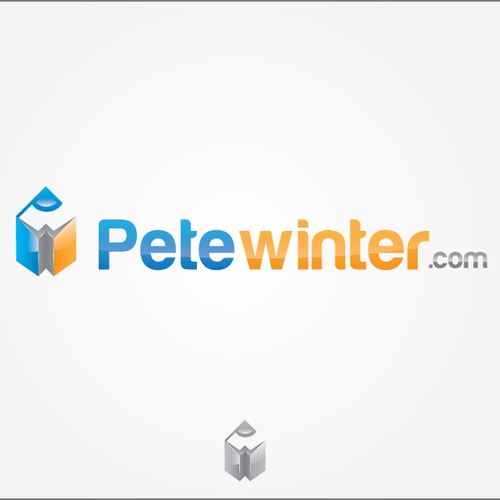 Glossy logo with the title 'Create the next logo for petewinter.com'