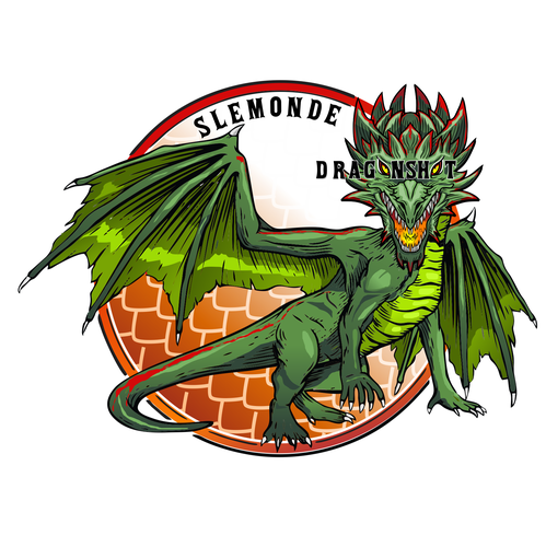 Circus logo with the title 'Logo Design for Dragonshot'