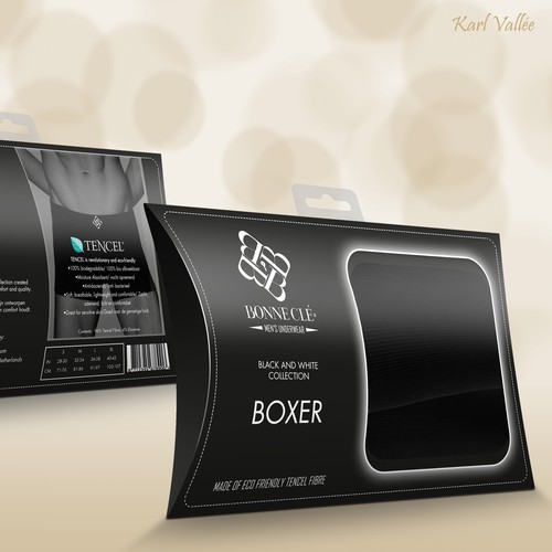 Underwear design with the title 'Bonne Clé Underwear'