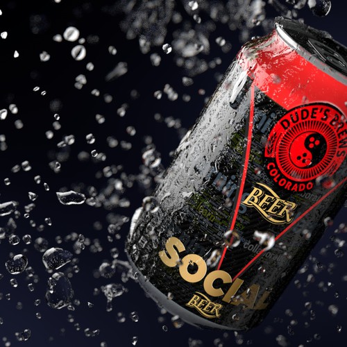 Beer packaging with the title 'Beer Can Design for Community Project'