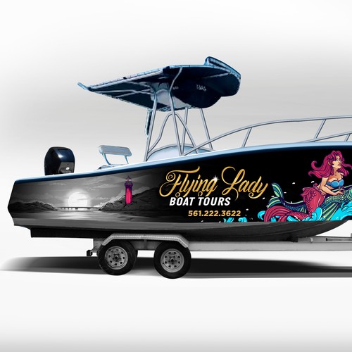 Tour design with the title 'FLYING LADY TOURS DESIGN'