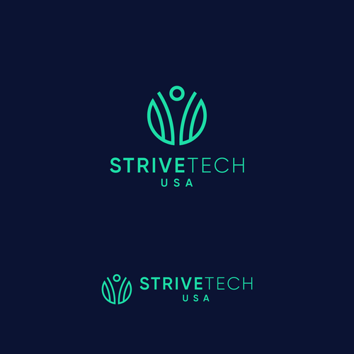 Fitness brand with the title 'High Tech Fitness Logo for StriveTech USA'