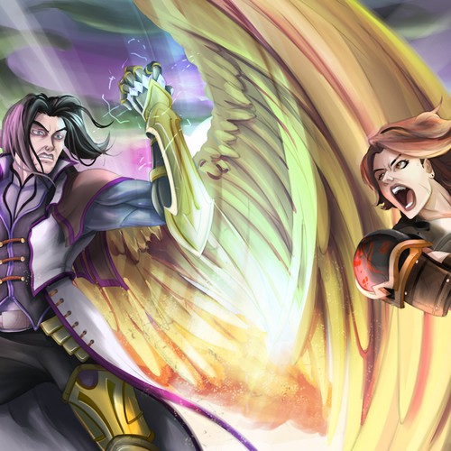 Magic artwork with the title 'Fantasy Artwork for deck box'