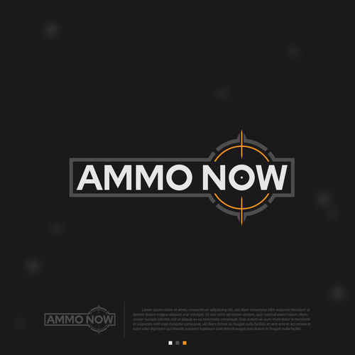 Shooting logo with the title 'Logo concept for Ammo Now'