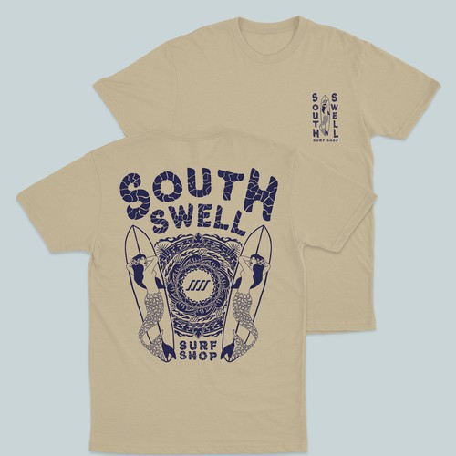 Mermaid t-shirt with the title 'south swell'