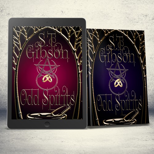 Witch book cover with the title 'Mockup for a modern fantasy book cover'