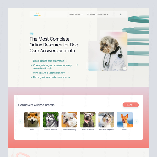 Design firm website with the title 'Website conceept style utilizing white space combined with elements of glassmorphism, gradients, and 3D objects.'