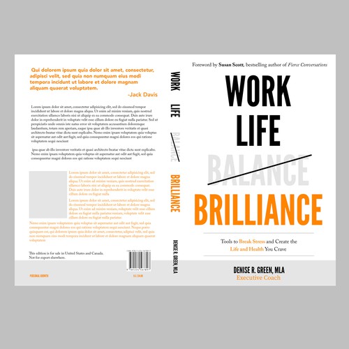 Health book cover with the title 'Work Life Brilliance'