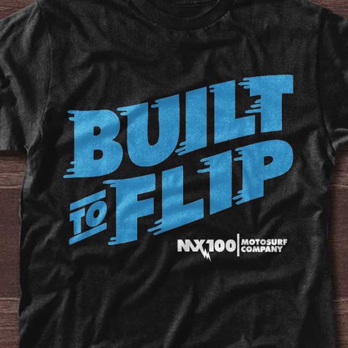 Lettering t-shirt with the title 'Built to Flip'