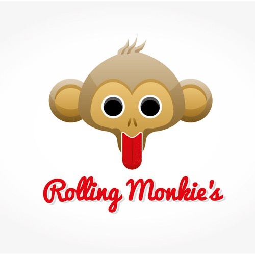 Tongue logo with the title 'rolling monkie's'