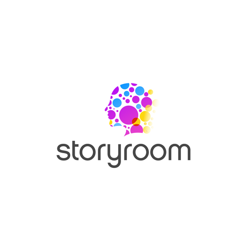 Head logo with the title 'Storyroom Artificial Intelligence '