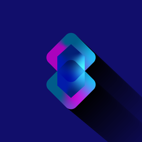 Colorful logo with the title 'Abstract colorfull geometric 2020'