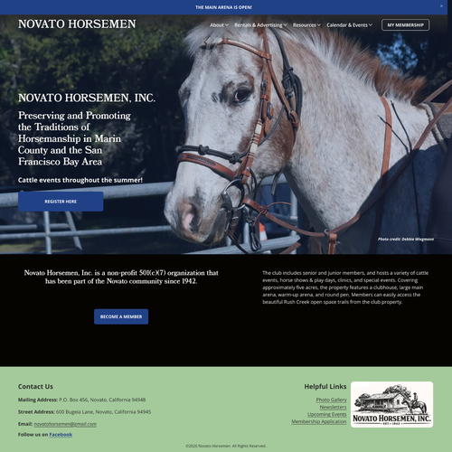 Design with the title 'Novato Horsemen Redesign'