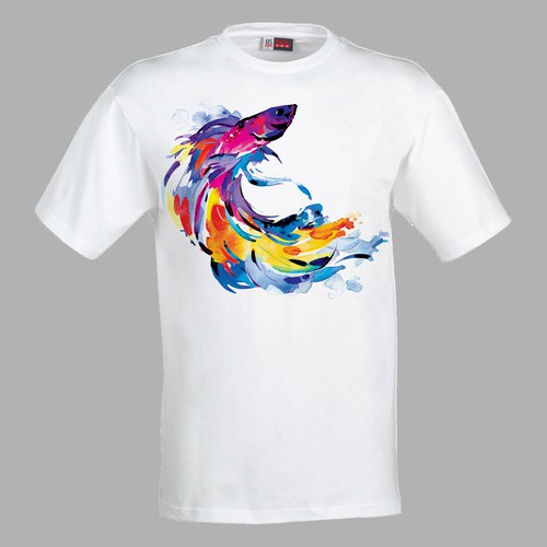 Fish artwork with the title 'beta fish'