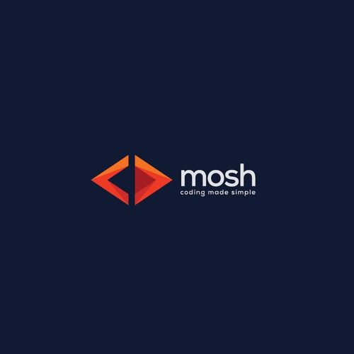 Coding logo with the title 'Mosh coding made simple'