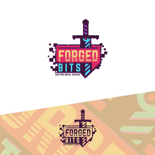 Forge design with the title 'Logo for ForgedBits'