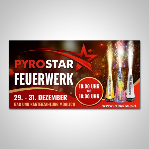 New Year's design with the title 'Firework Banner'