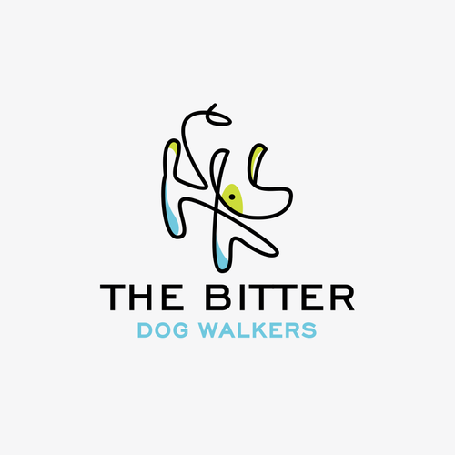 Dog logo with the title 'Simple youthful logo for dog walkers'