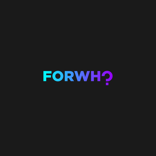 Negative space logo with the title 'FORWHO'