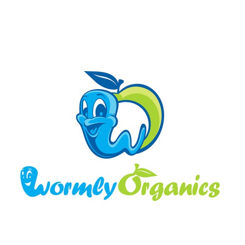 Apple logo with the title 'WormlyOrganic-logo'