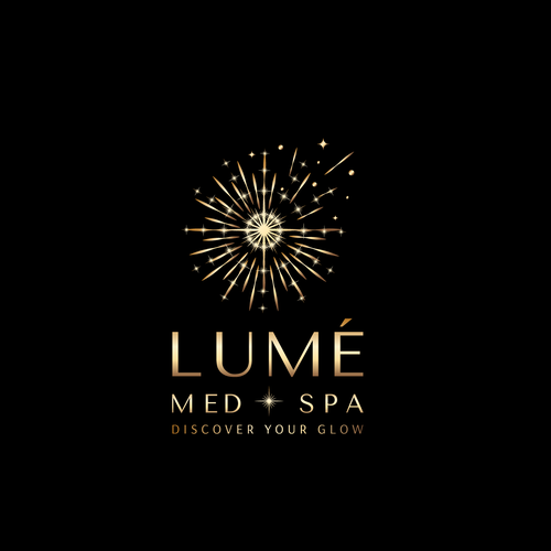 Shiny logo with the title 'LUMÉ Med Spa | Logo Design'
