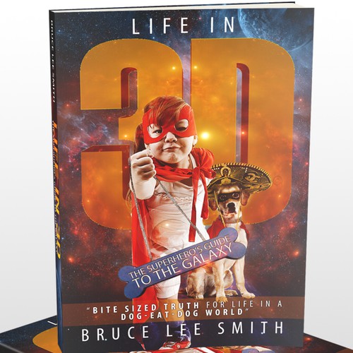 Kids book cover with the title 'Life in 3D Book Cover'