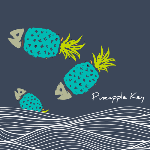 Fish artwork with the title 'T-Shirt for surfer Brand'