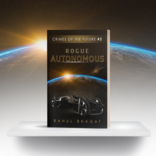 Futuristic book cover with the title 'Book Cover Design'