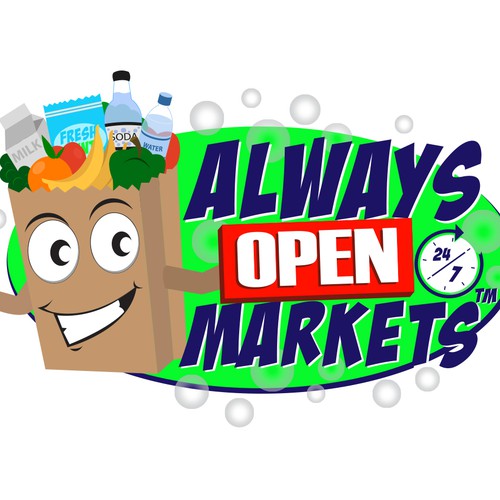 Market logo with the title 'Always Open Markets'