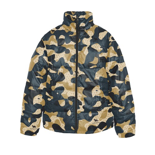 Textile illustration with the title 'Camo pattern'