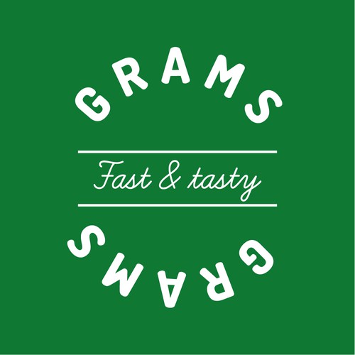 Delivery brand with the title 'Grams'
